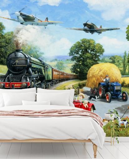 train track wallpaper