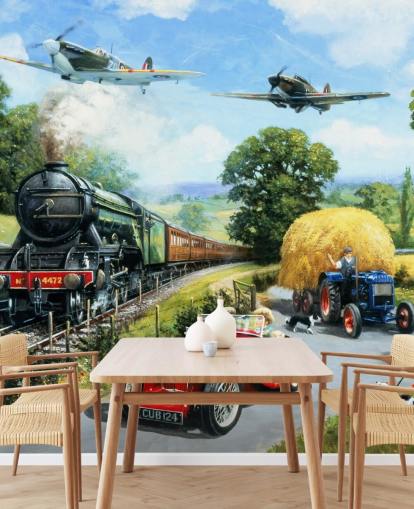 train track wallpaper