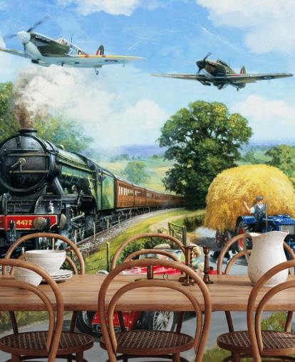 train track wallpaper