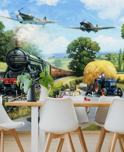 train track wallpaper