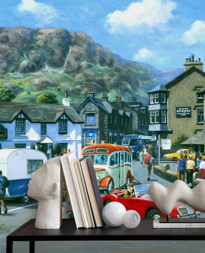 Lake District Town dans le passé fond d'écran