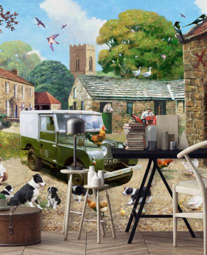 gammel gård tapet gammel gård tapet