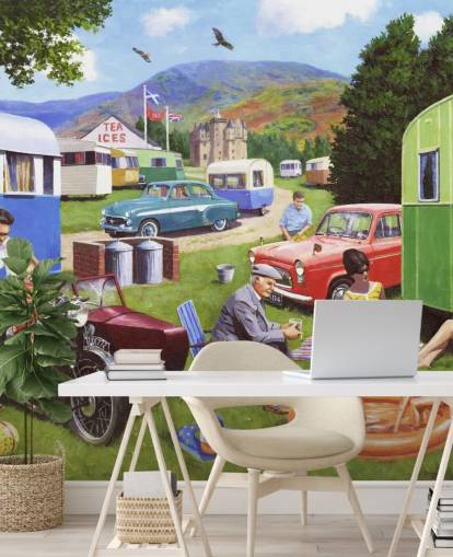 scottish caravanpark behang