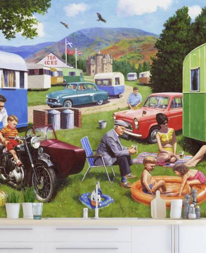 schottische Caravan Park Tapete