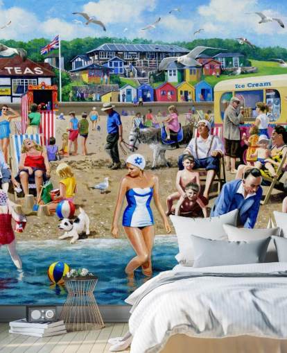 gammeldags seaside tapet