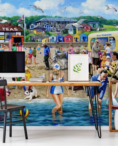 gammeldags seaside tapet