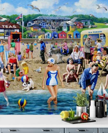 old fashioned seaside wallpaper old fashioned seaside wallpaper