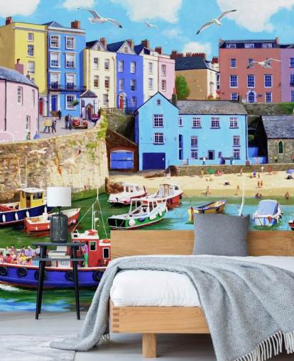 old world tenby wall mural