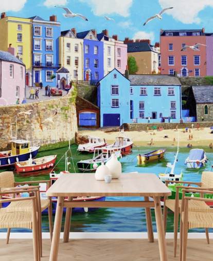 old world tenby wall mural