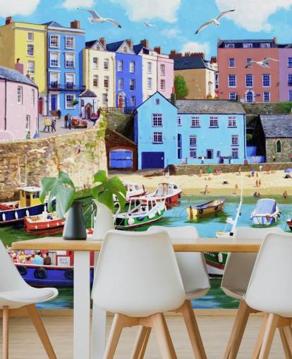 Tenby Wandgemälde der alten Welt