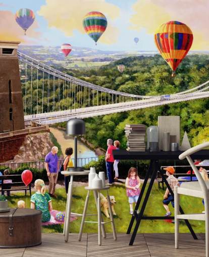 past bristol with bridge and hot air balloons wallpaper past bristol with bridge and hot air balloons wallpaper
