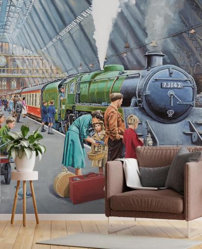fond d'écran de la gare intérieure des années 1950 fond d'écran de la gare intérieure des années 1950