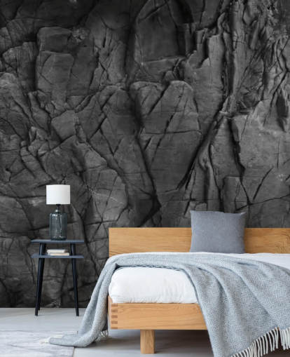 behangmuurschildering met grijze oppervlaktestructuur genaamd Dark Grey Slate voor slaapkamers, badkamers en woonkamers behangmuurschildering met grijze oppervlaktestructuur genaamd Dark Grey Slate voor slaapkamers, badkamers en woonkamers