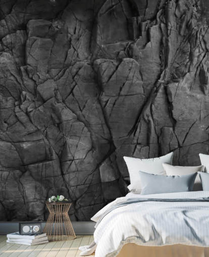 gray surface texture wallpaper mural called Dark Gray Slate for bedrooms, bathrooms and living rooms