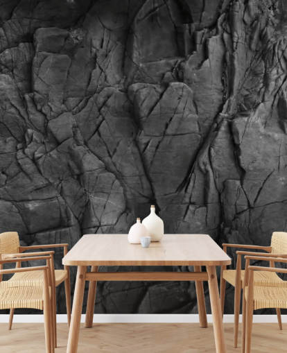 gray surface texture wallpaper mural called Dark Gray Slate for bedrooms, bathrooms and living rooms