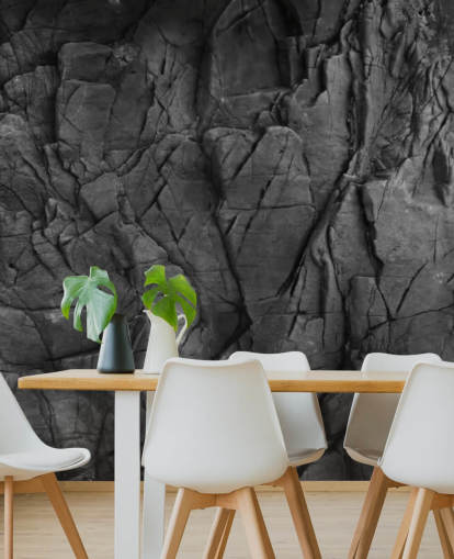 gray surface texture wallpaper mural called Dark Gray Slate for bedrooms, bathrooms and living rooms