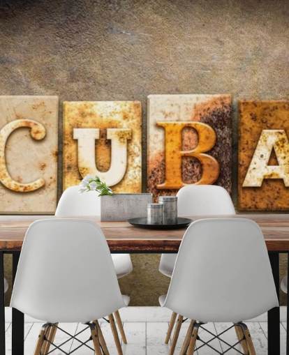 Rusty Cuba Sign Baggrund Rusty Cuba Sign Baggrund