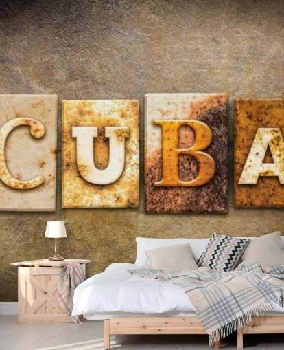 Rusty Cuba-Zeichen-Tapete