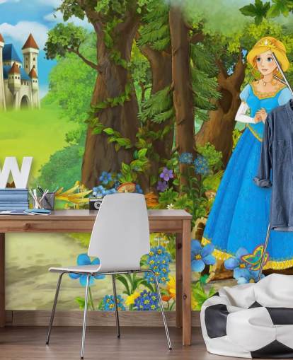 Prinsessa sininen mekko taustakuva