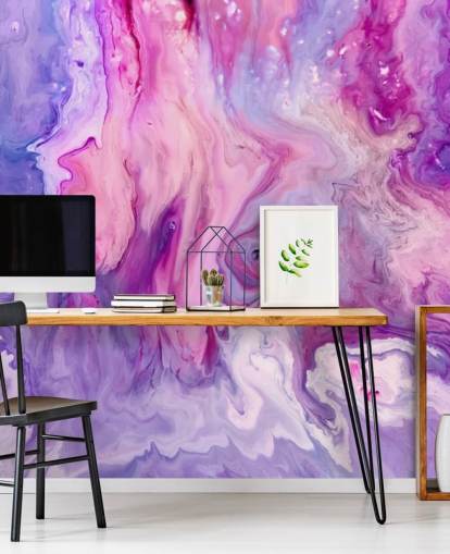 Psychedelic Purple Watercolour Wallpaper Mural