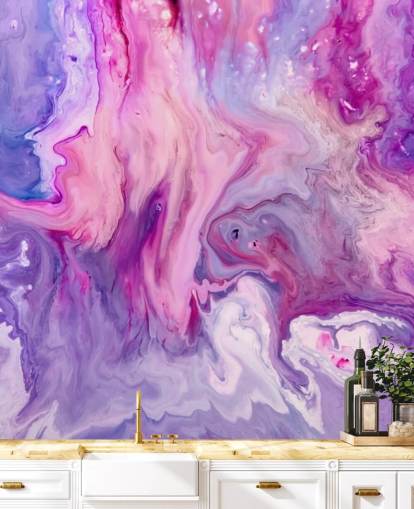 Psychedelic Purple Watercolour Wallpaper Mural