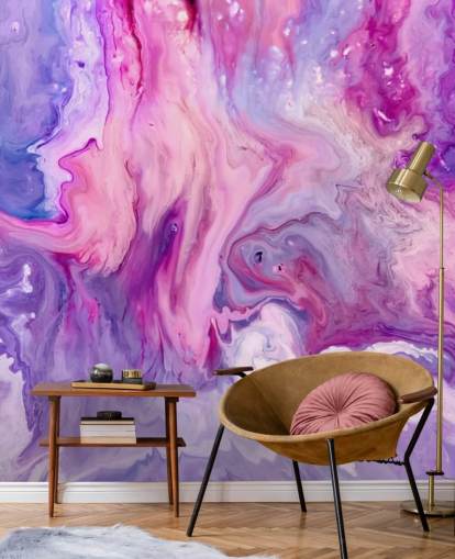 Psykedelisk lilla akvarell Bakgrunn Mural Psykedelisk lilla akvarell Bakgrunn Mural