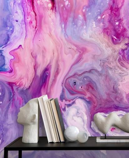 Papel de parede de aquarela roxo psicodélico