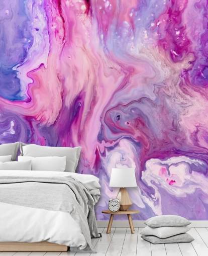 Papel de parede de aquarela roxo psicodélico