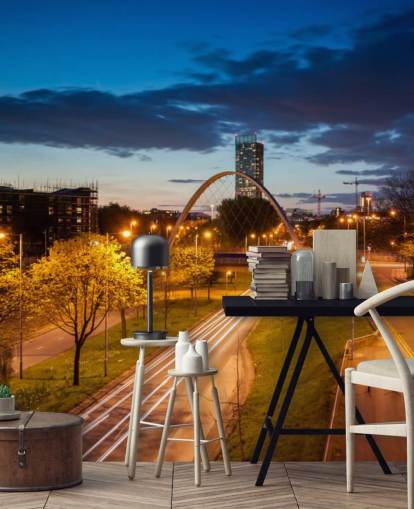 Manchester Skyline City Wall Mural