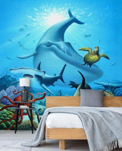Cartoon Sea Life Behang Cartoon Sea Life Behang
