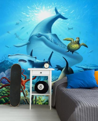 Tecknad Sea Life Bakgrund