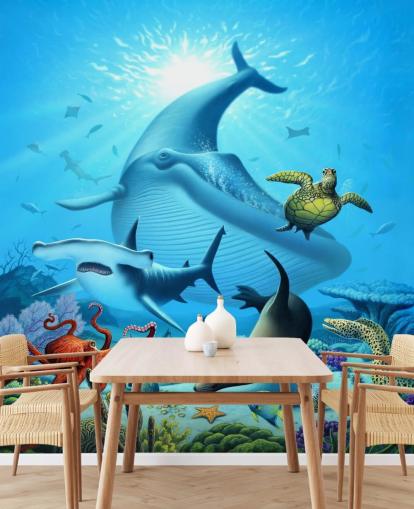 Sarjakuva Sea Life Taustakuva