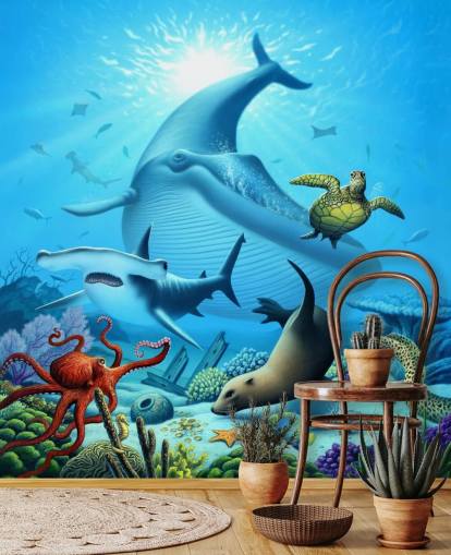 Cartoon Sea Life Wallpaper