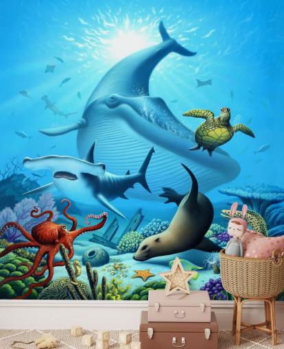 Cartoon Leben im Meer Tapete Cartoon Leben im Meer Tapete