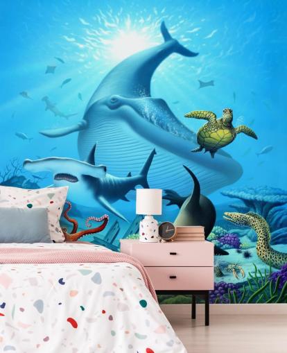 Tecknad Sea Life Bakgrund Tecknad Sea Life Bakgrund