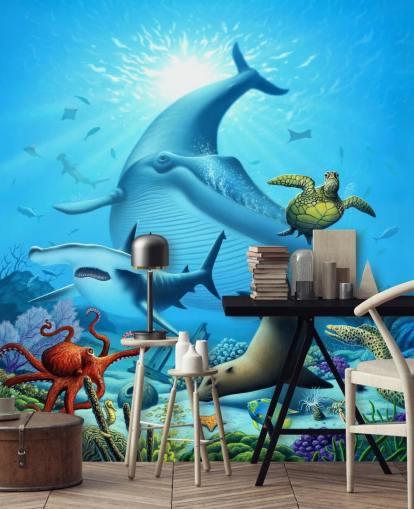 Cartoon Sea Life Wallpaper Cartoon Sea Life Wallpaper