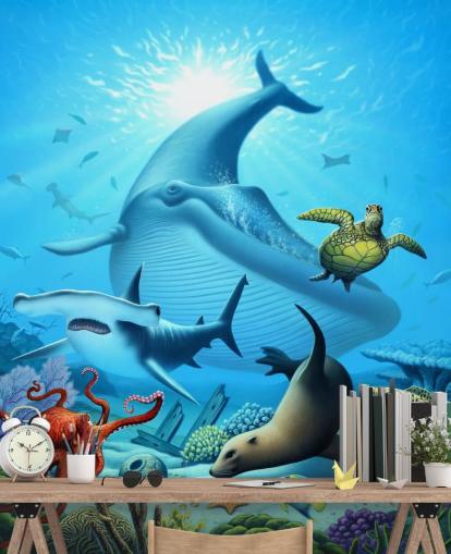 Cartoon Sea Life Wallpaper Cartoon Sea Life Wallpaper