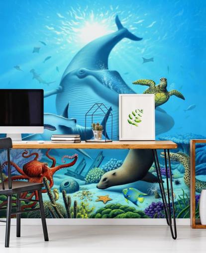 Sarjakuva Sea Life Taustakuva