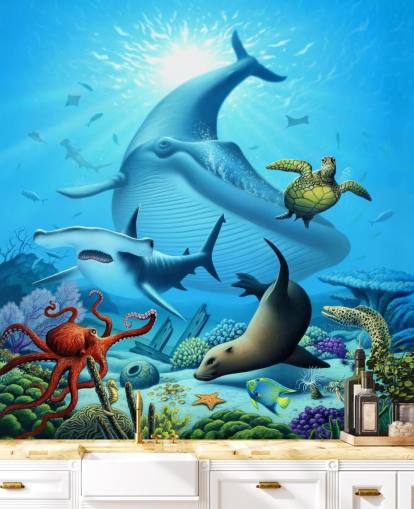 Cartoon Sea Life Wallpaper