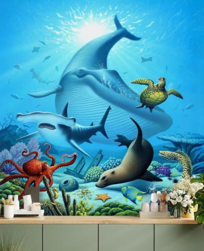 Cartoon Sea Life Wallpaper Cartoon Sea Life Wallpaper