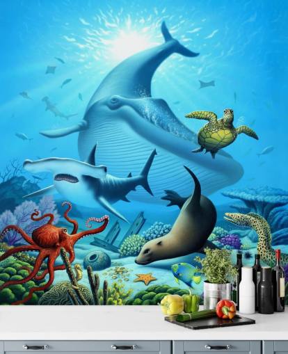 Cartoon Sea Life Wallpaper