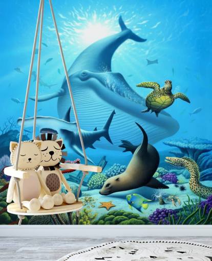 Tegneserie Sea Life Baggrund