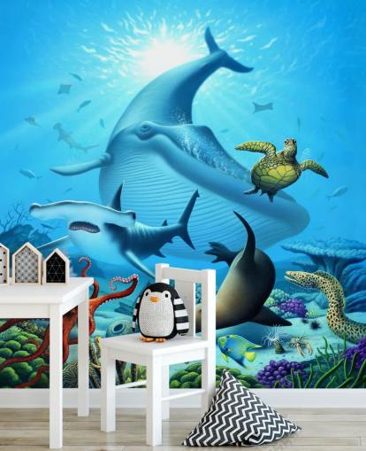 Tecknad Sea Life Bakgrund