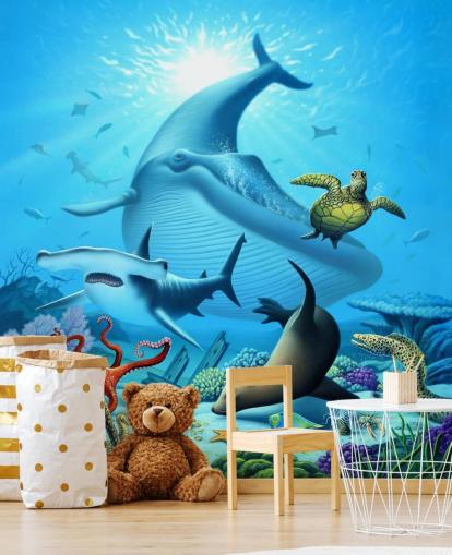Cartoon Sea Life Behang Cartoon Sea Life Behang