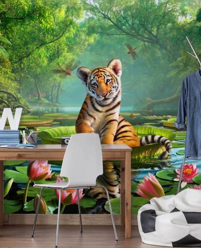 Papel de parede mural Tiger Lily