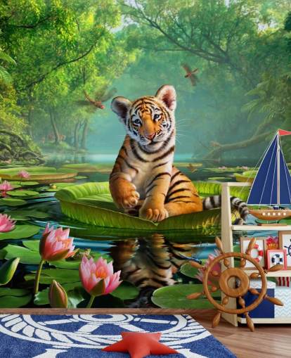 Tiger Lily Veggmaleri Bakgrunn