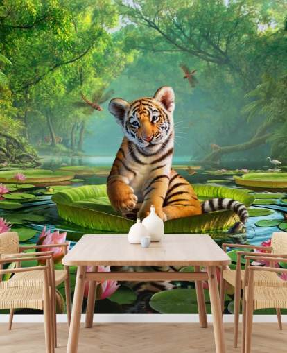 Papel pintado mural de pared Tiger Lily