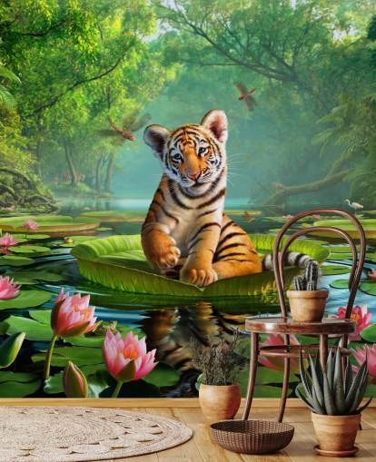 Papel pintado mural de pared Tiger Lily