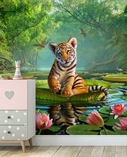 Papel pintado mural de pared Tiger Lily