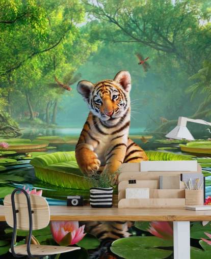 Papel pintado mural de pared Tiger Lily